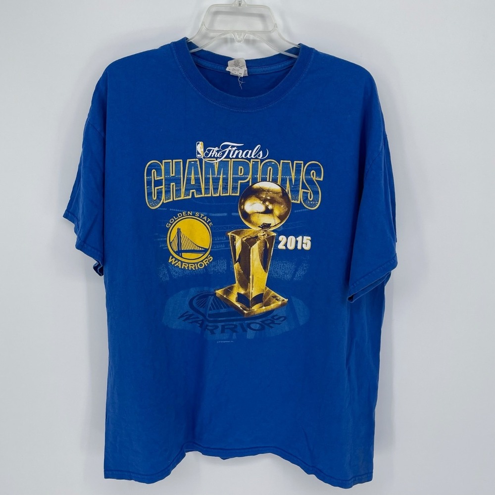 Gildan Men's Blue 2015 Golden‎ State Warriors NBA Champions T-Shirt Size XL